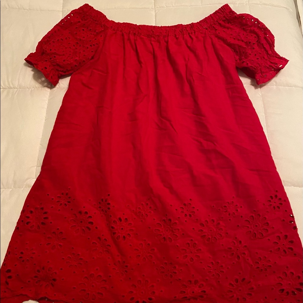Red Off Shoulder Dress